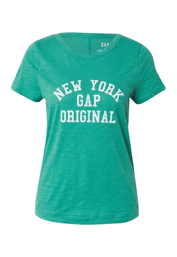 GAP T-shirt 'FOREVERSOFT' jade / vit