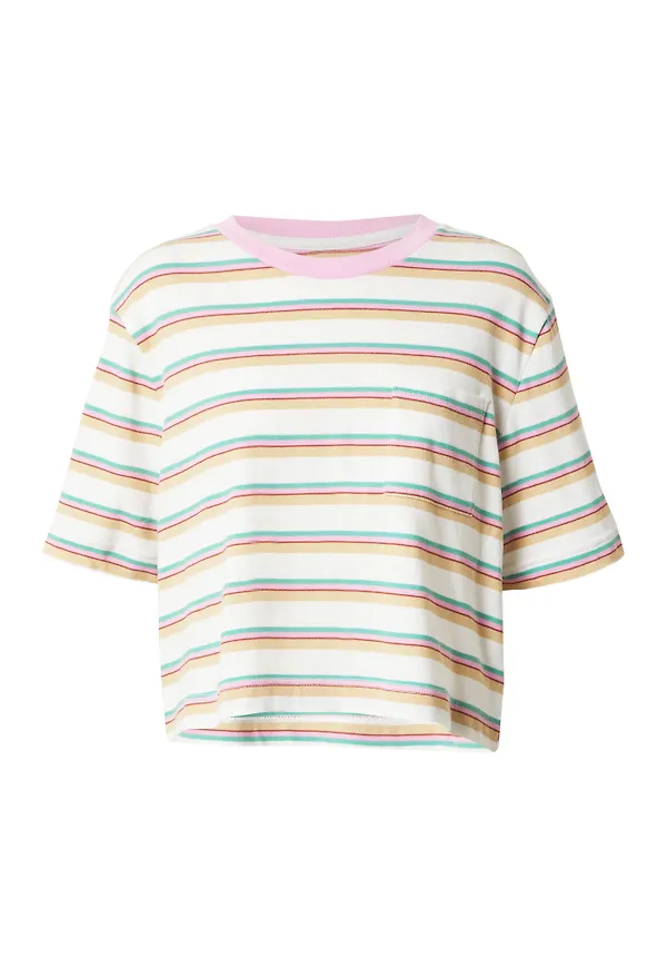 GAP T-shirt 'REISSUE' kräm / grön / rosa