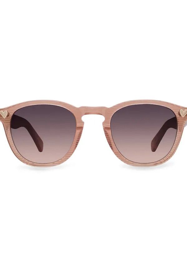 Garrett Leight runda solglasögon - Rosa