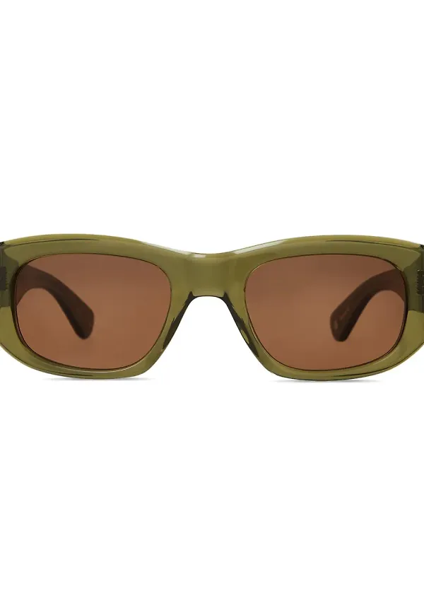 Garrett Leight solglasögon i oversize-modell - Grön