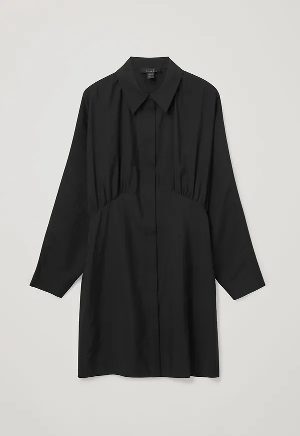 GATHERED SHIRT DRESS
