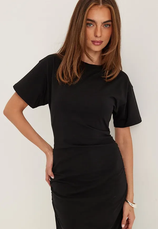 Gathered T-Shirt Dress