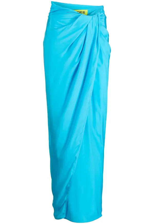 GAUGE81 Paita draperad maxikjol - Blå