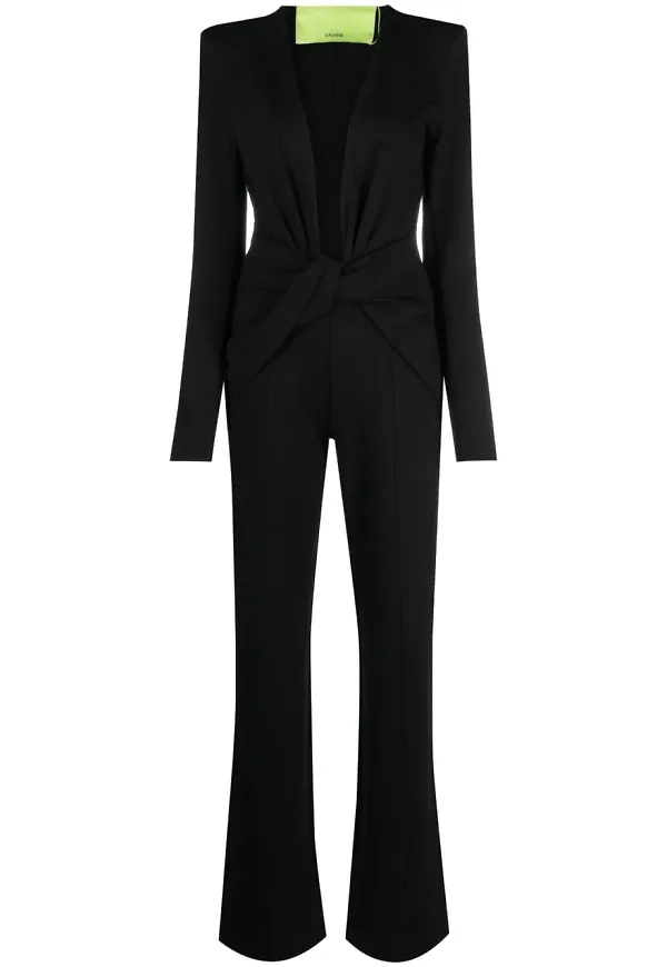 GAUGE81 Phil jumpsuit med rysch - Svart