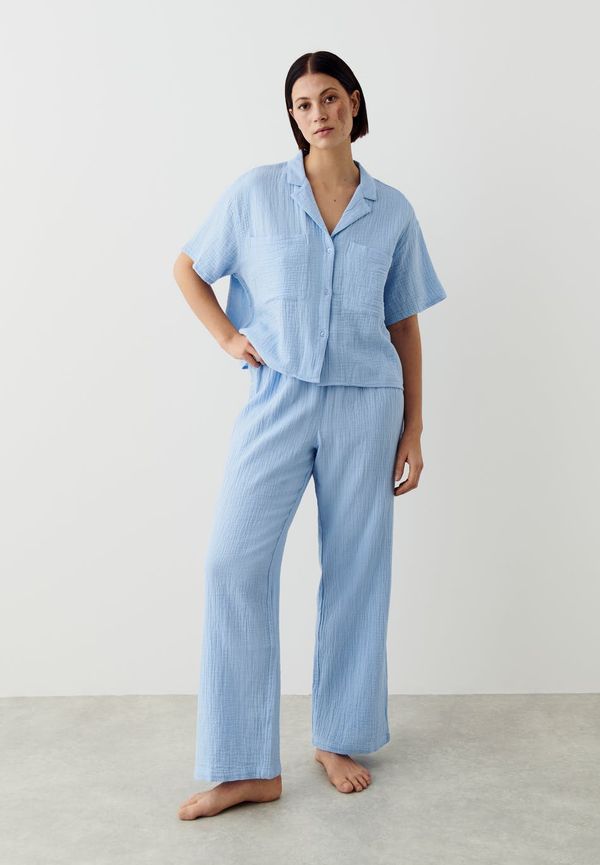 Gauze pyjamas shirt