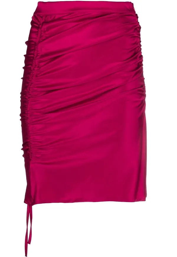 GCDS draperad kjol med dragsko - Rosa