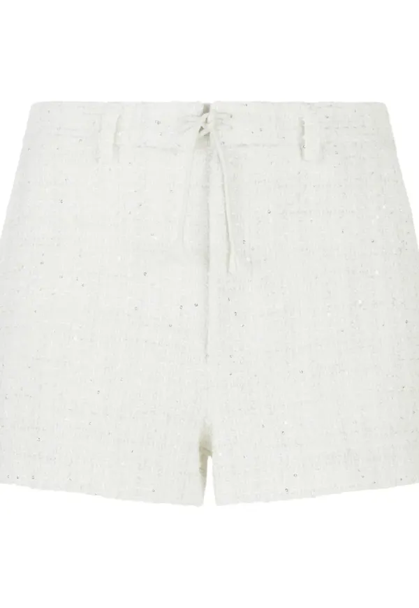 GCDS paljettprydda shorts - Vit