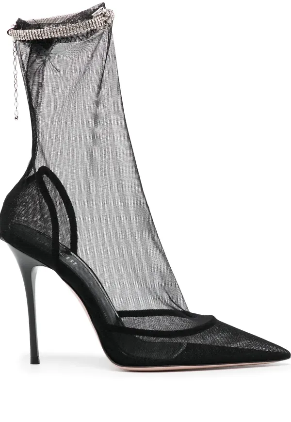 Gedebe Bella 100 mm tyllpumps - Svart