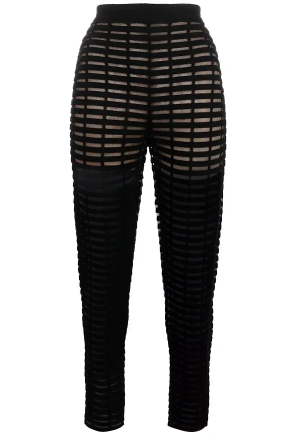 Genny glesstickade skinny-byxor - Svart