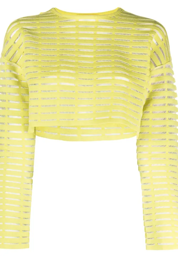 Genny Iconic croptop med dragkedja - Grön