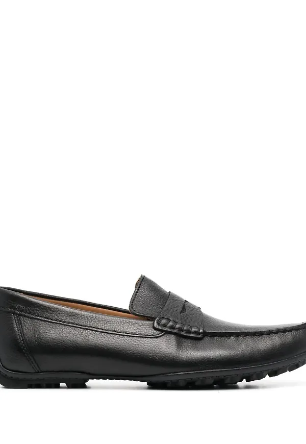 Geox Kosmopolis läderloafers - Svart