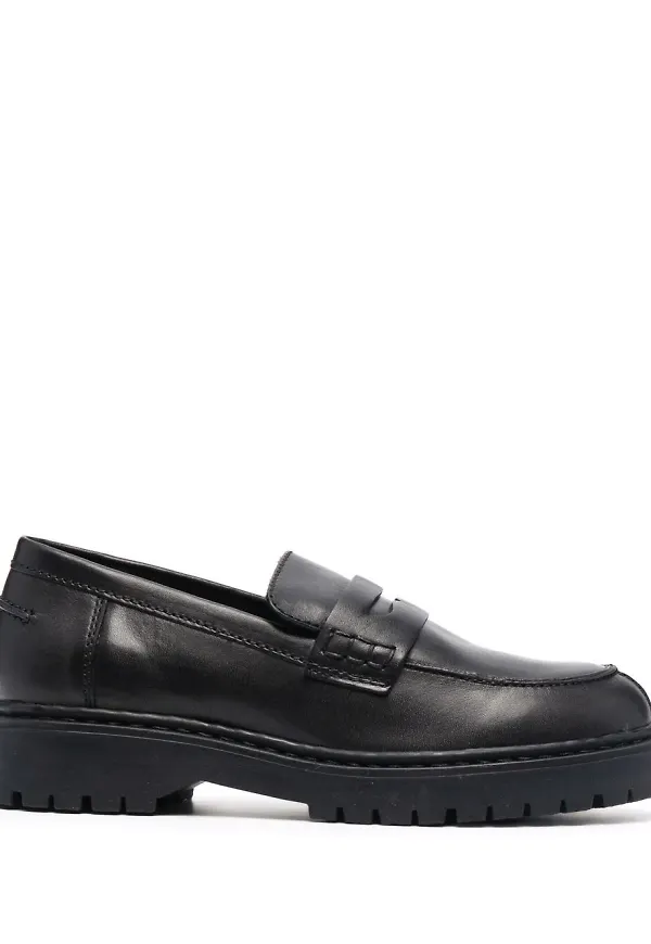 Geox loafers med räfflad sula - Svart