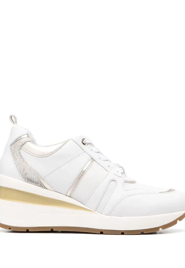 Geox låga lädersneakers - Vit