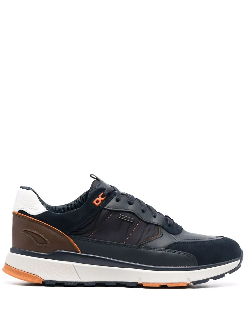 Geox låga sneakers med panel - Blå