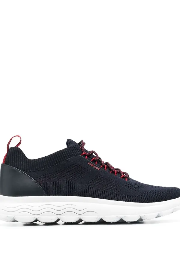 Geox låga stickade sneakers - Blå