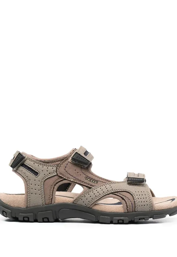 Geox platta sandaler med kardborreband - Neutral
