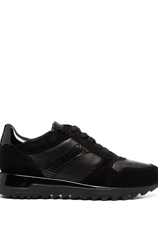Geox sneakers med paneldesign - Svart