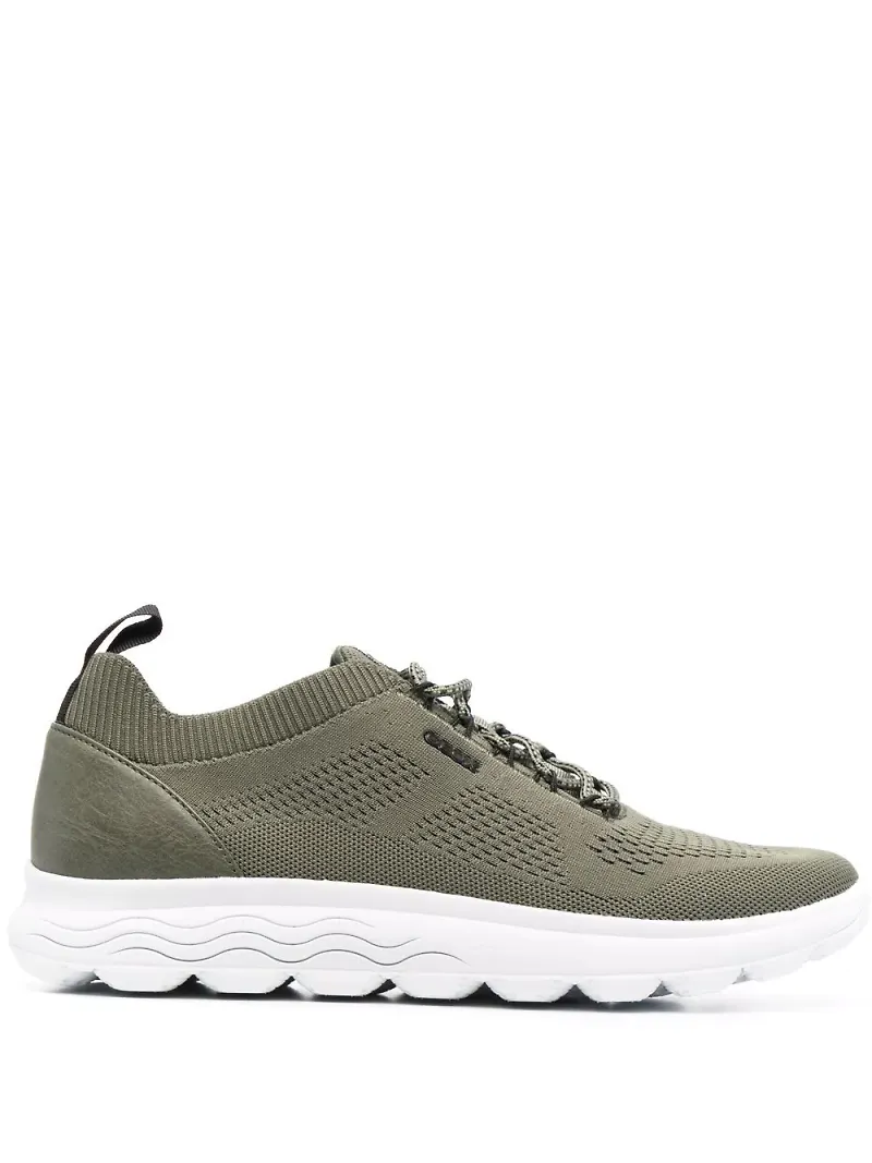 Geox Spherica stickade sneakers - Grön