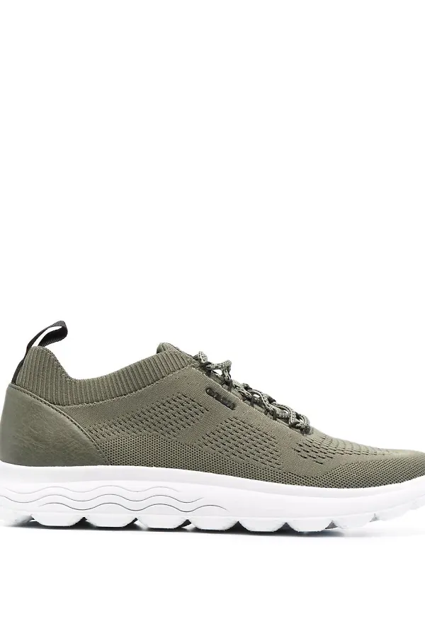 Geox Spherica stickade sneakers - Grön