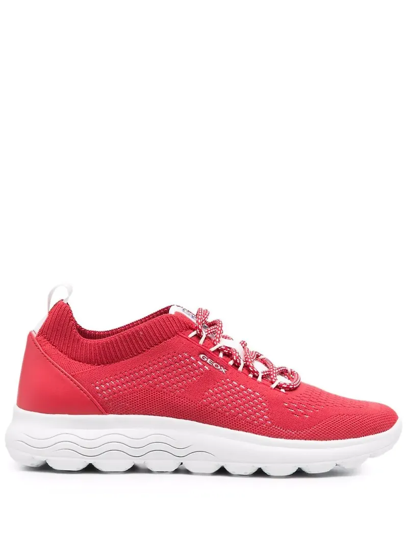 Geox Spherica stickade sneakers - Röd