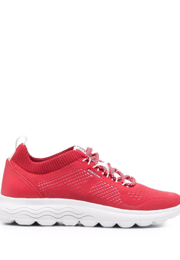 Geox Spherica stickade sneakers - Röd