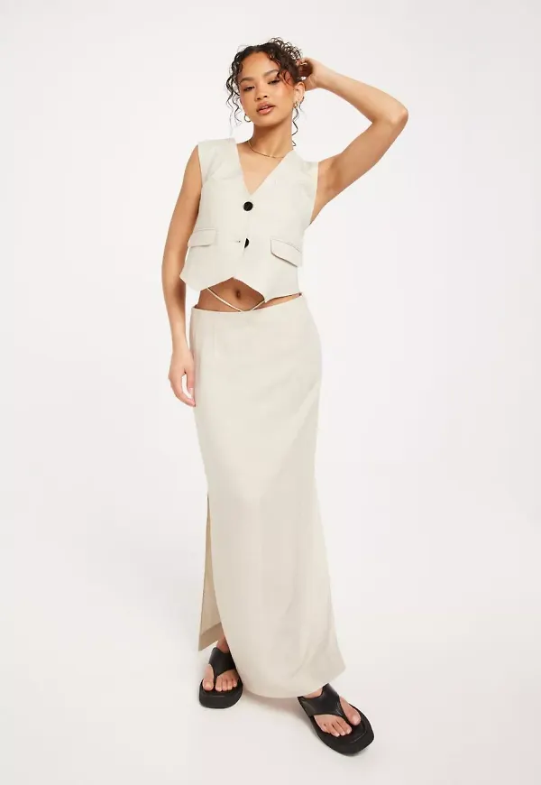 Gestuz - Långa kjolar - Ancient Scroll - MalouGZ linen MW skirt - Kjolar