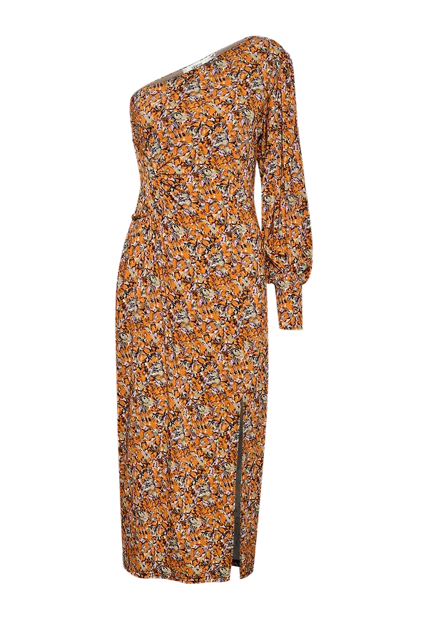 Gestuz - Maxiklänning OdaGZ P One Shoulder Dress - Orange - 42