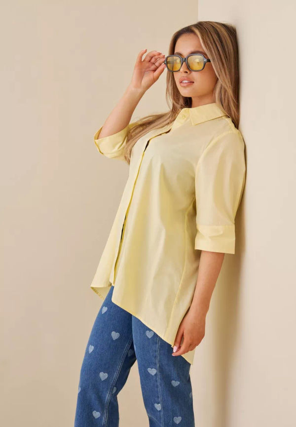 Gestuz - Skjortor - Yellow - AvaliGZ ss shirt - Blusar & Skjortor - shirts