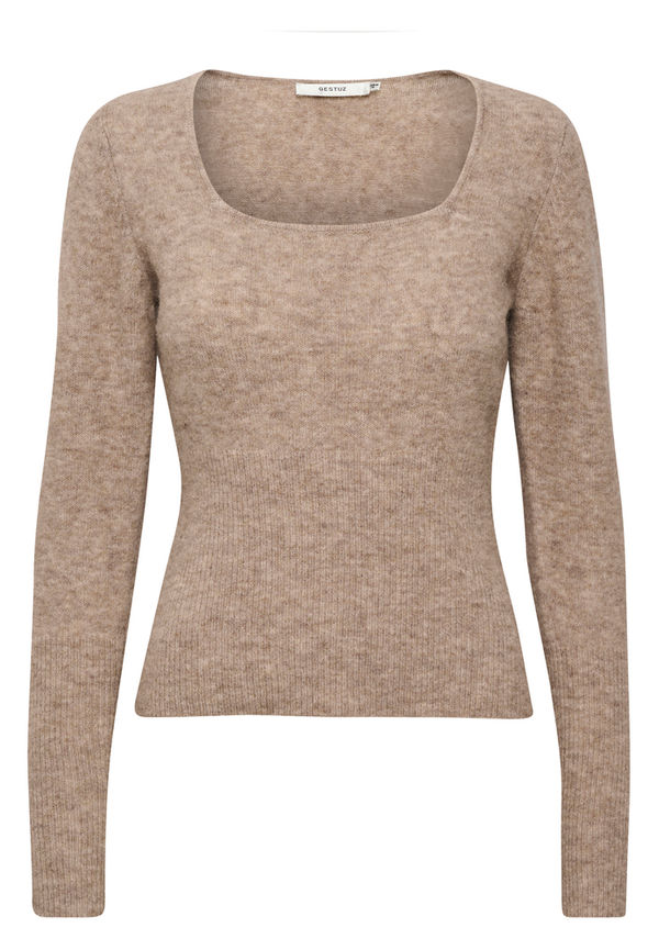 Gestuz - Stickade tröjor & koftor - Beige - Dam - Storlek: Xl,L,M,S,Xs