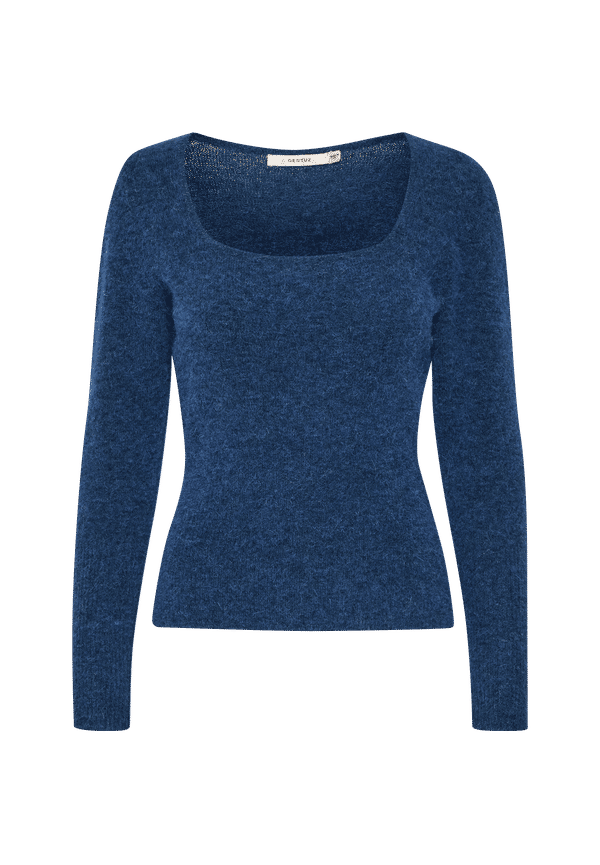 Gestuz - Ulltröja AlphaGZ Slim Pullover - Blå