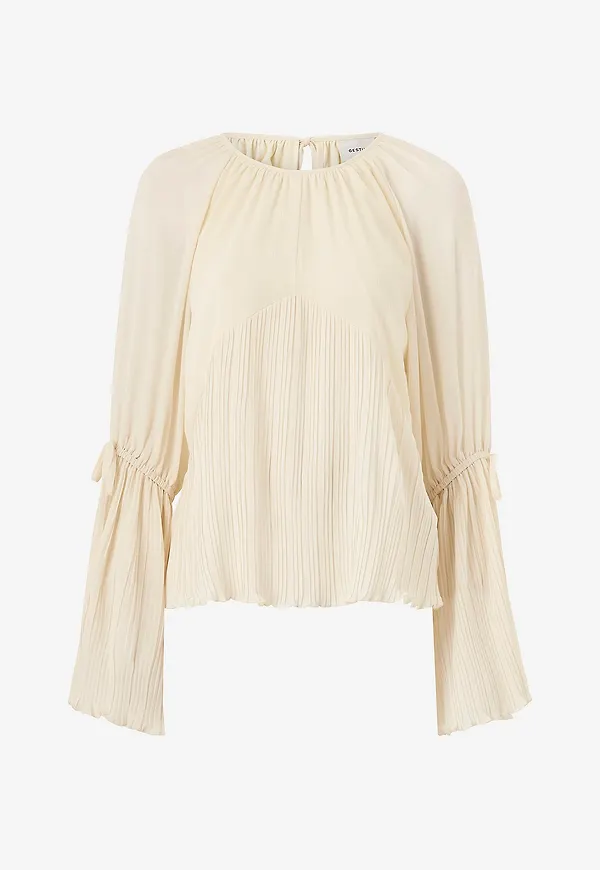 Gestuz - Blus CelesteGZ LS Blouse - Beige