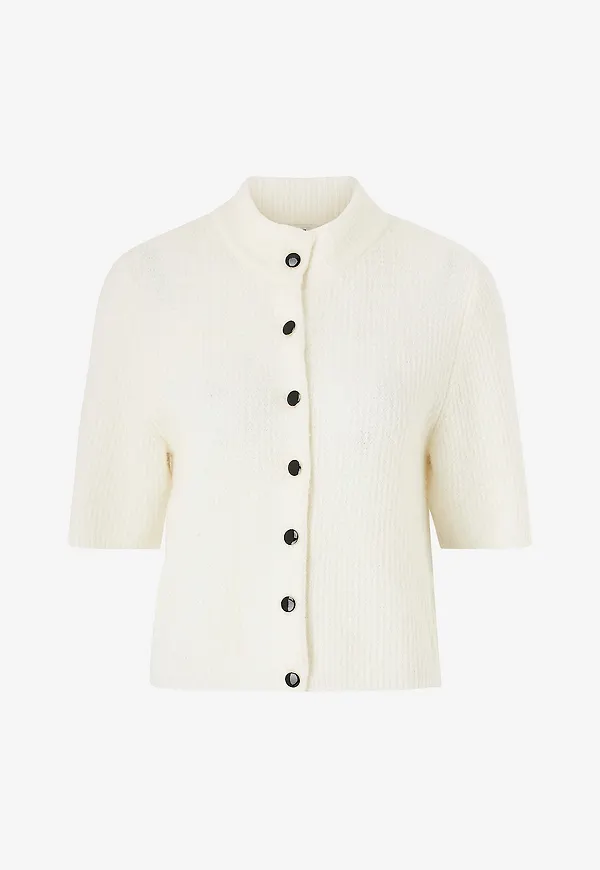 Gestuz - Cardigan AlphaGZ SS Short Cardigan - Vit