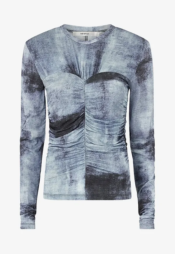 Gestuz - Topp AreenGZ P LS Blouse - Blå