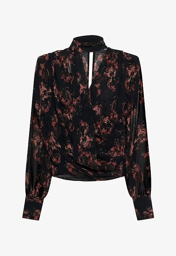 Gestuz - Blus GZleean P blouse - Svart