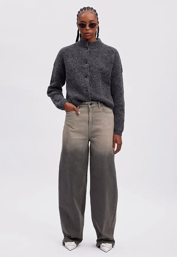 Gestuz - Cardigan AlphaGZ Short - Grå