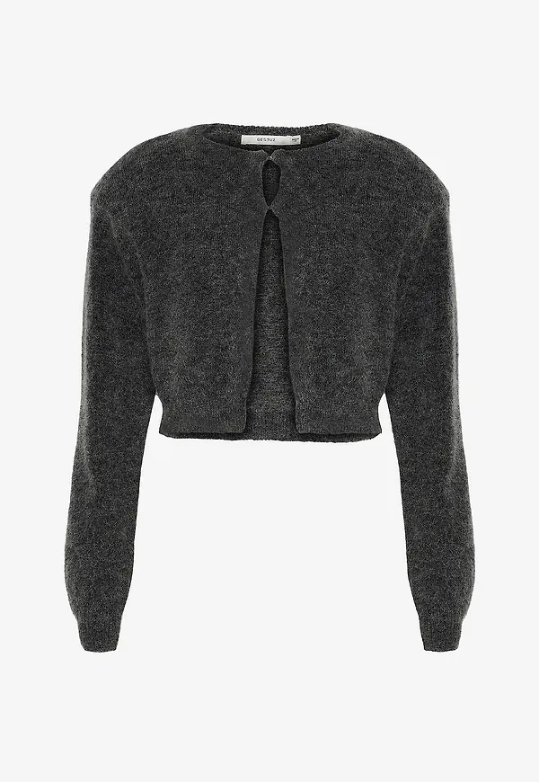 Gestuz - Cardigan DebbieGZ Short Cardigan - Grå