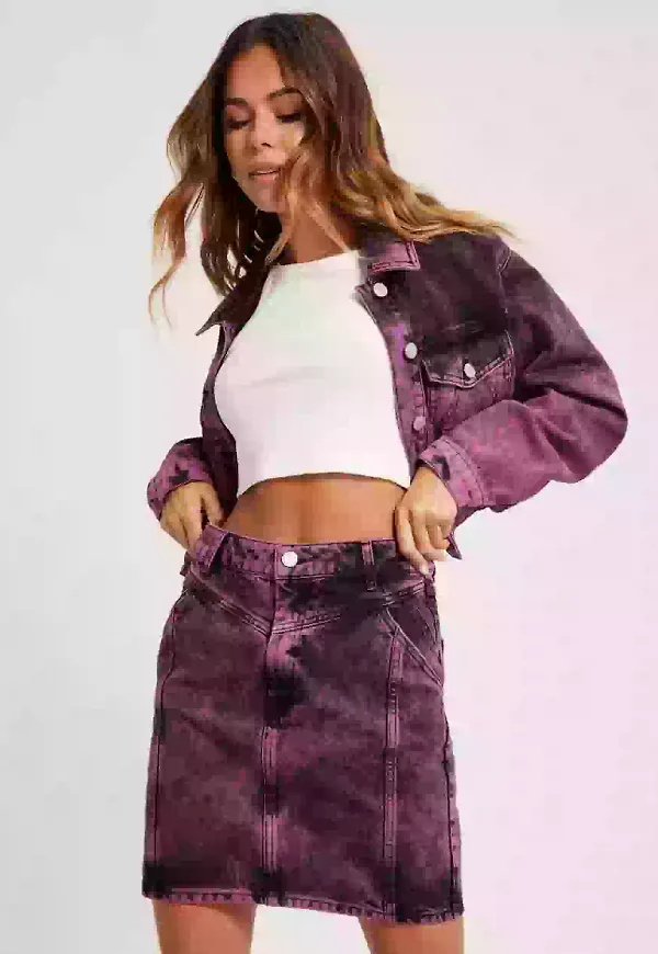 Gestuz DesyGZ HW mini skirt Jeanskjolar Purple