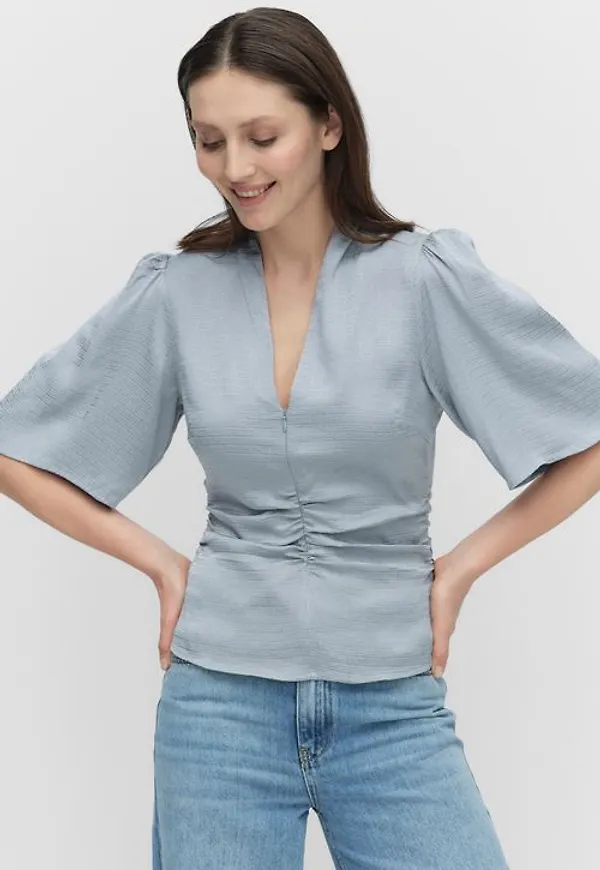 Gestuz Gzbianca blouse Blusar GREY BLUE Dam 34