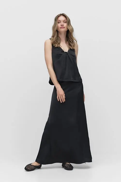 MQ Marqet Gestuz Gzjessie hw Skirt Maxikjol Black Dam 36