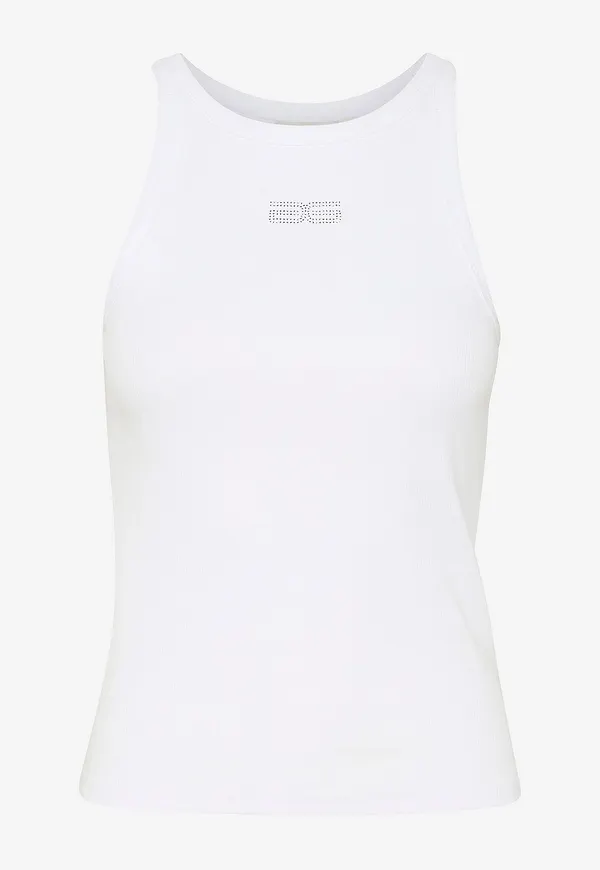 Gestuz - Linne gzDrew Rhinestone Logo Tank - Vit