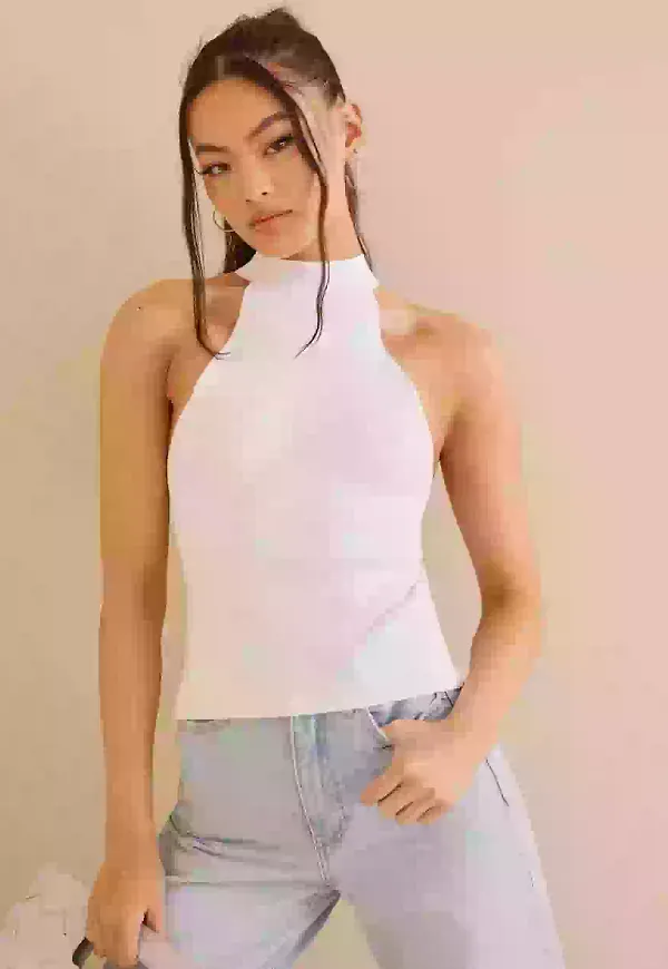 Gestuz MattheaGZ sl top Halternecktoppar Bright White