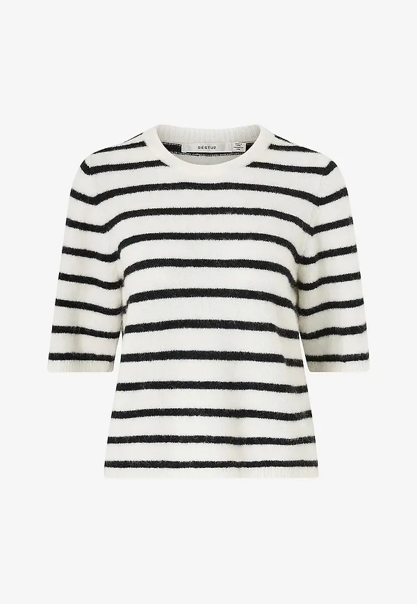 Gestuz - Topp AlphaGZ SS Tee Striped - Flerfärgad