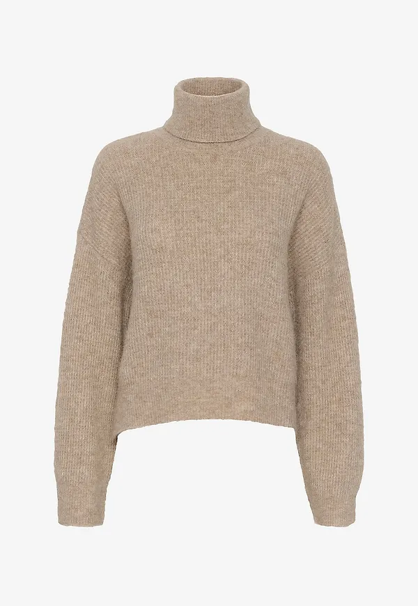 Gestuz - Tröja AlphaGZ Rollneck - Beige