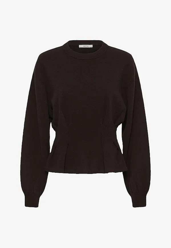 Gestuz - Tröja GZmanzi waist pullover - Brun