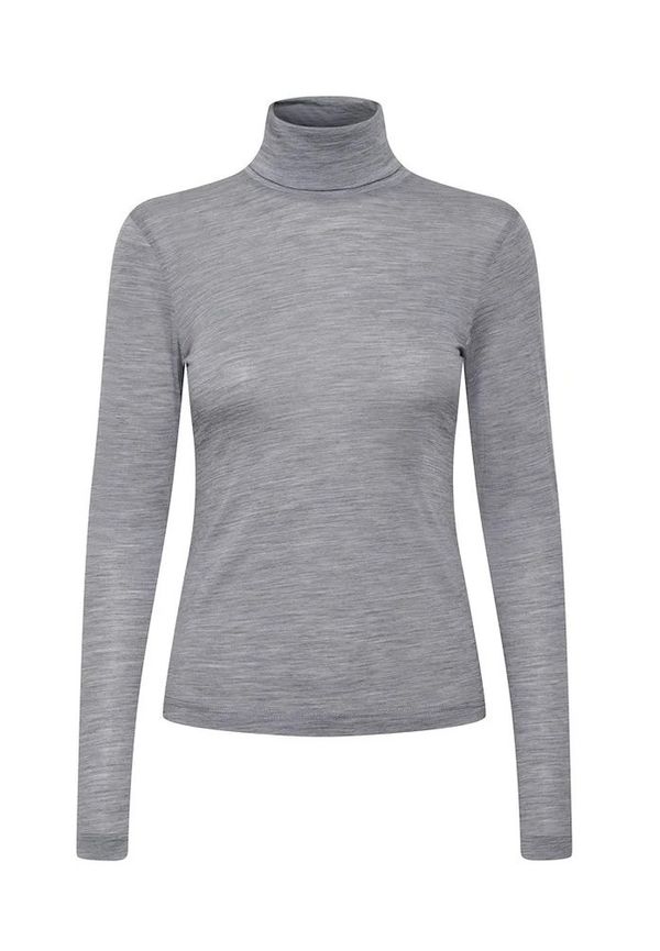 Gestuz Ulltröja SividaGZ rollneck Grå Grå, Dam
