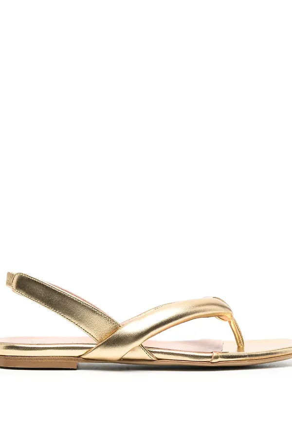 GIABORGHINI slingback-sandaler med tårem - Guldfärgad