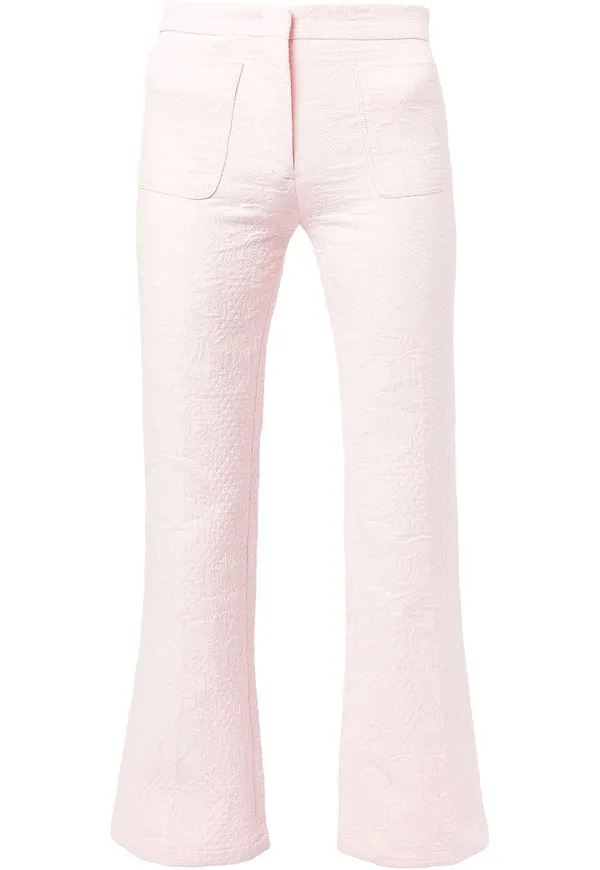 Giambattista Valli blommiga trekvartsbyxor i jacquard - Rosa