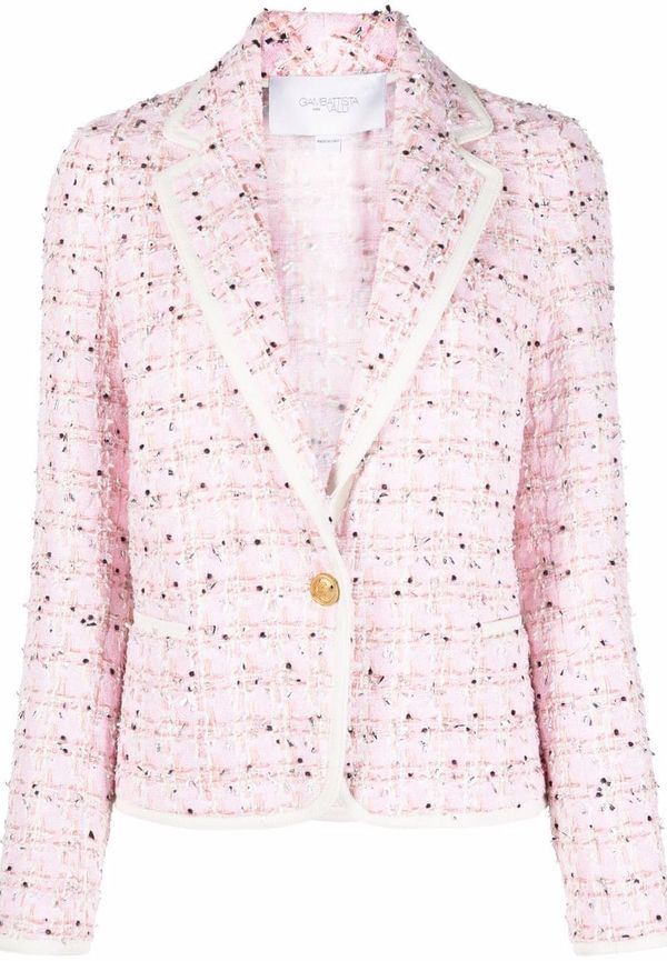 Giambattista Valli enkelknäppt tweedkavaj - Rosa