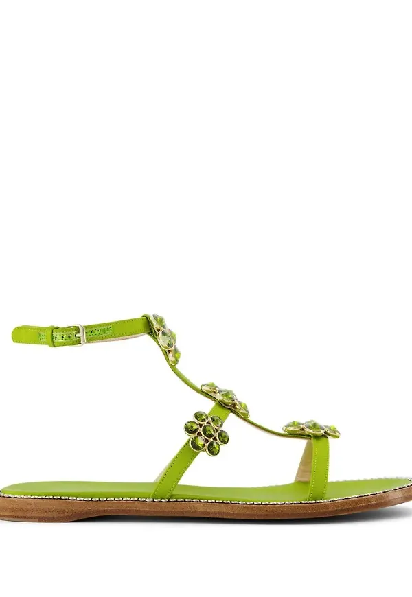 Giambattista Valli Jaipur utsmyckade sandaler - Grön