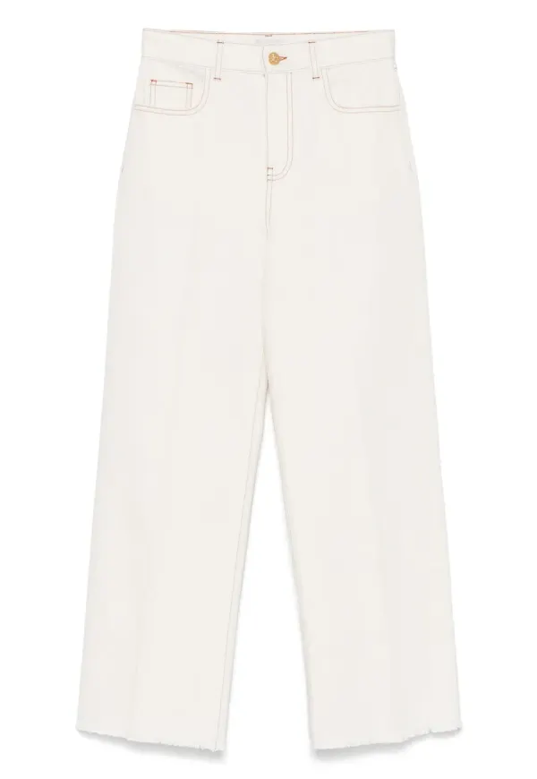 Giambattista Valli jeans med franskant - Vit
